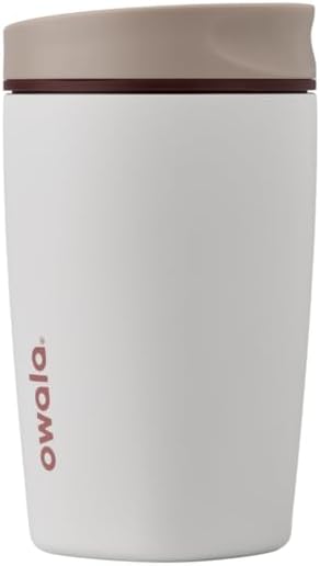 Owala SmoothSip Slider Insulated Stainless Steel Coffee Tumbler, Reusable