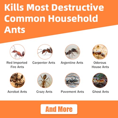 48 Pack Slow-Acting Ant Bait Gel Stations for Indoor & Outdoor Eliminate