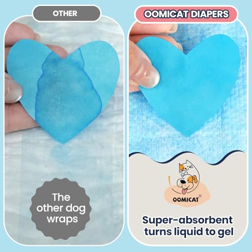 Dog Diapers Male, X-Small 50 Ct, Super Absorbent Male Dog Wraps with Wetness