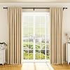 YaFex Curtain Rods 32-144 Inch, Heavy Duty 1 Inch Adjustable Curtain Rod for