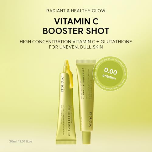 Arencia Vitamin C Booster Shot Serum with Glutathione, Niacinamide and