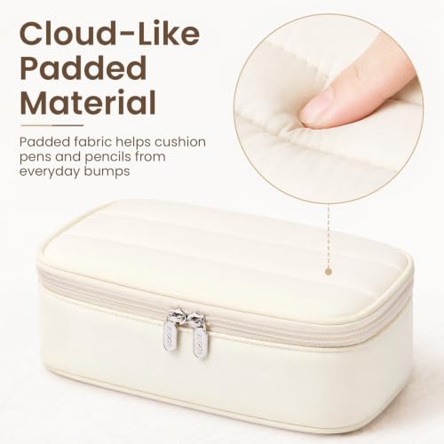 Sooez Cute Pencil Case, Soft Puffers Pencil Pouch, Large Pen Pencil Bag