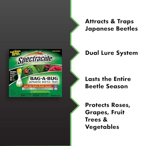 Spectracide Bag-A-Bug Japanese Beetle Trap Bundle, 1 Trap & 2 Refills