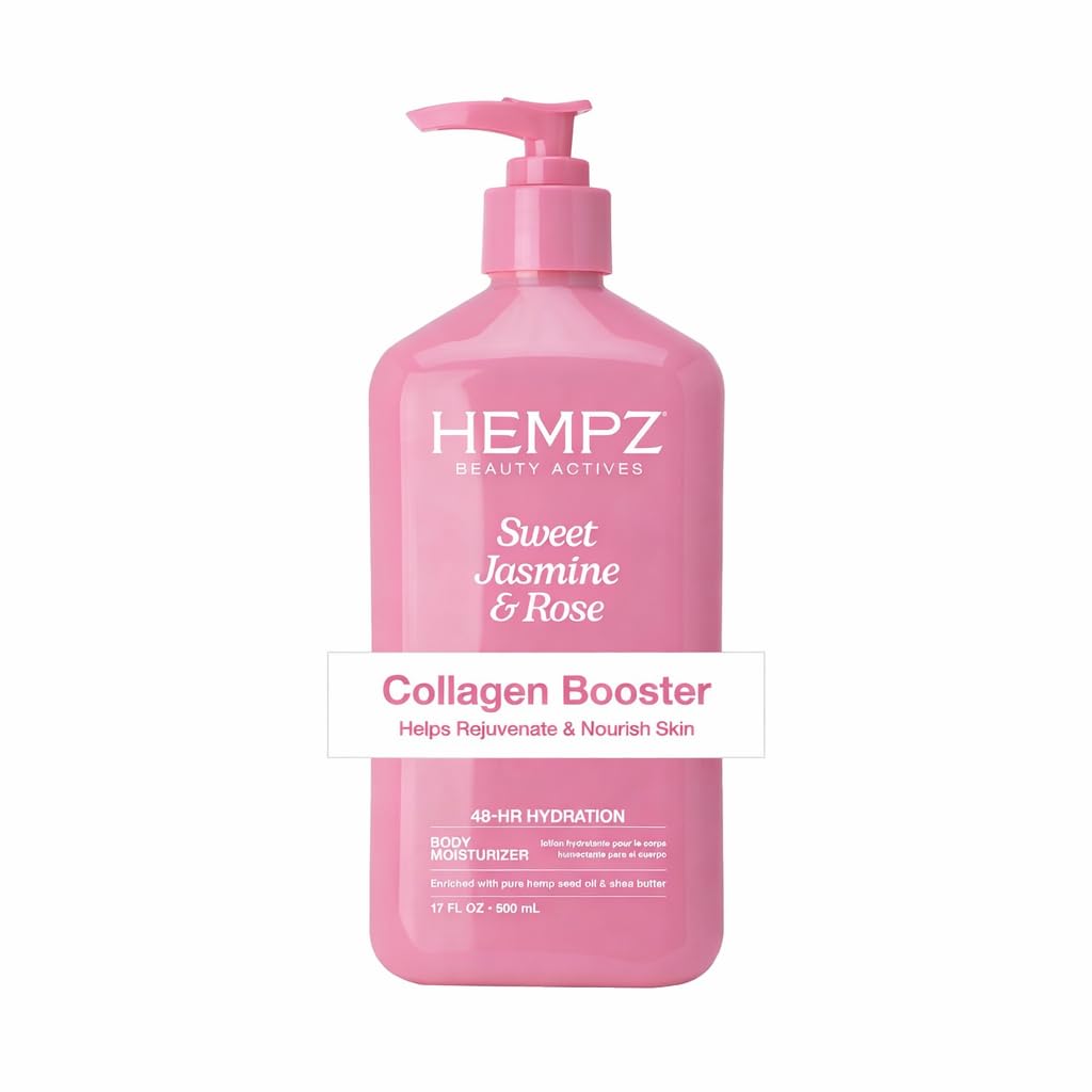 Hempz Sweet Jasmine & Rose Herbal Body Moisturizer for Women, 17 Fl. oz.