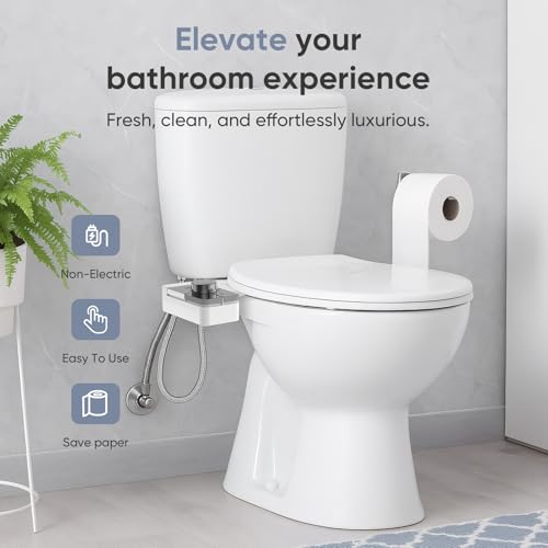 Upgrade Bidet Attachment for Toilet Seat, Adjustable Angle Dual Nozzle