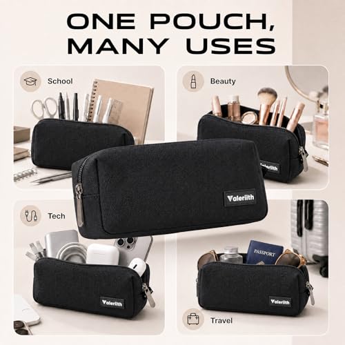 Small Pencil Case Simple Pencil Pouch, Zippered Pen Bag School Supplies for