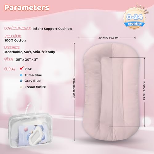 Infant Support Cushion - Organic Soft Cotton Baby Support Cushion for Newborn