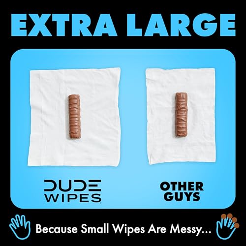 DUDE Wipes Unscented Adult Flushable Wet Wipes, Sensitive Skin, 288 Count