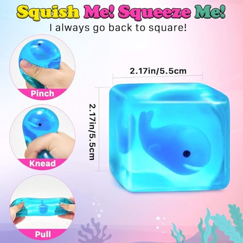 Squishy Fidget Toys Stress Cube - Squeeze Toys Stress Balls for Adults Slow