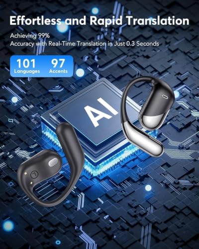 AI Translation Earbuds Real Time - 198 Languages Translator 60H Playtime