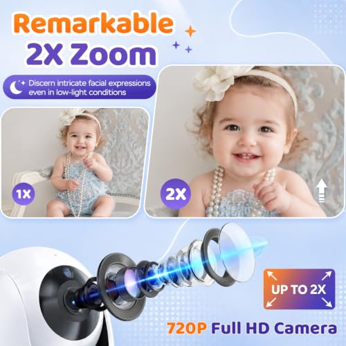 ANMEATE 6" Video Baby Monitor with Camera and Audio No WiFi