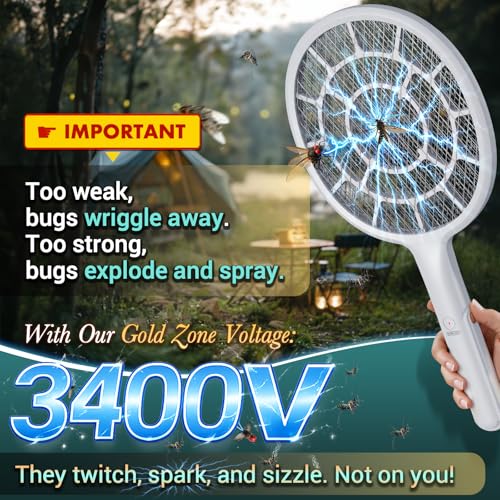 YsChois Electric Fly Swatter, Bug Zapper Companion, Mosquito Killer Racket