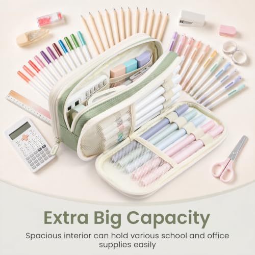 Sooez Large Capacity Pencil Case Pouch, Cute Pencil Pouch Pencil Bag