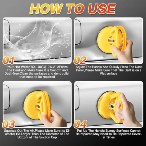 Car Dent Puller 3 Pack Dent Puller Powerful Car Dent Removal Kit Suction Cup