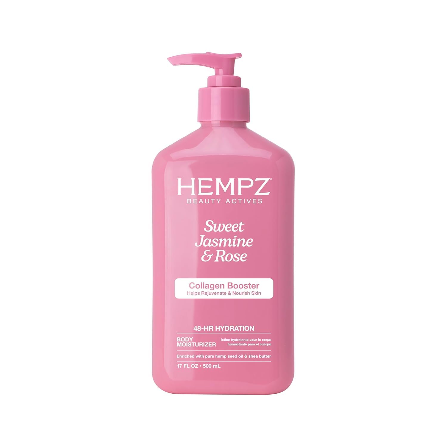 Hempz Sweet Jasmine & Rose Herbal Body Moisturizer for Women, 17 Fl. oz.