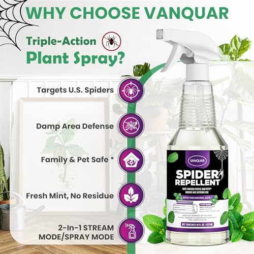 Peppermint Oil Insect & Spider Repellent Spray - All-Natural, Pet-Safe Bug