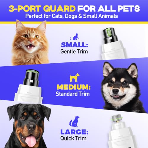 Whisper-Quiet Dog Nail Grinder 50%More Power for Sensitive Dogs,Cat