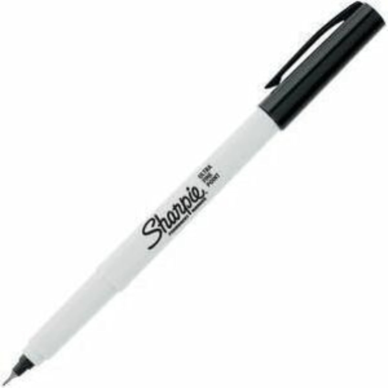 Sharpie Permanent Markers, Ultra Fine Tip, Black, 12 Count - Office Supplies