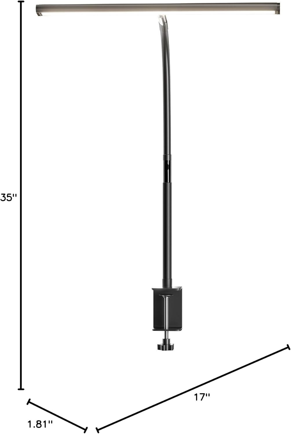 Airlonv LED Desk Lamp for Office Home, Eye-Caring Desk Light with Stepless