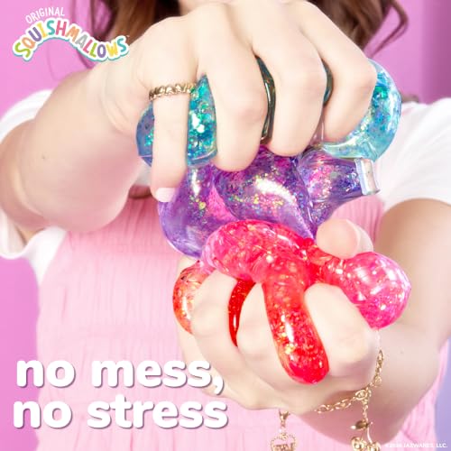 Squishmallows SLIMYGLOOP Gelli Gels 3 Pack, Slow-Flow Glitter Squishy Sensory