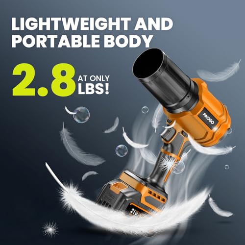 Cordless Leaf Blower with 2 Batteries & Charger - 990,000 RPM Electric