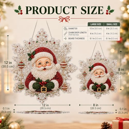 LJSCQF Christmas Pearl Diamond Painting Suncatcher Kit, DIY Craft