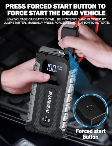 Sharmeal Car Jump Starter 7000A, Jump Starter Battery Pack for All Gas and
