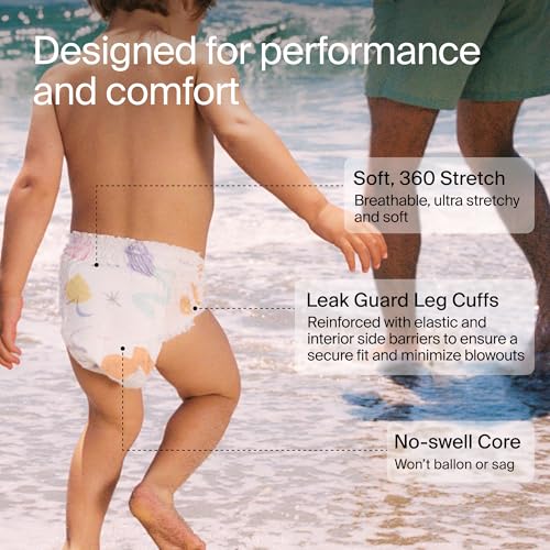 Coterie Baby Swim Diapers, Size Small (14-26 lbs), 2-Pack