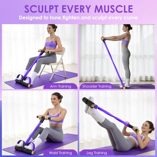 Pedal Resistance Band with Handle， Foot Pedal Resistance Band for