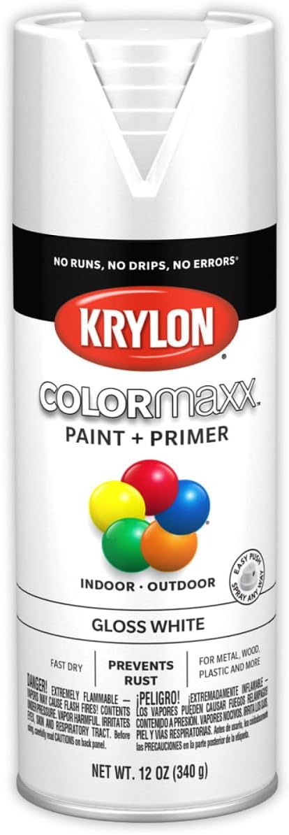Krylon K05545007 COLORmaxx Spray Paint and Primer for Indoor/Outdoor Use