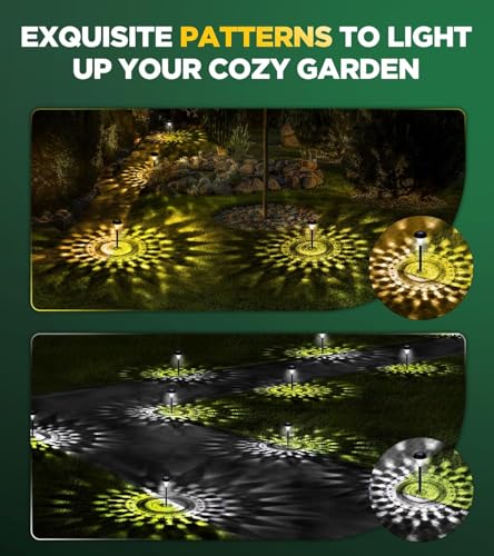 10 Pack Ultra Bright Solar Lights Outdoor Waterproof, from Dusk to Dawn Up to