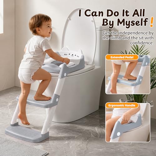 Orzbow Potty Training Seat with Step Stool, Adjustable Height, Anti-Slip