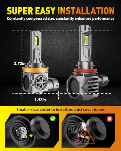 Termitor 2026 Latest H11 9005 LED Light Bulbs Combo, 100,000LM 1500% Brighter