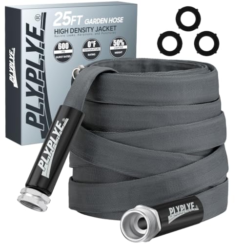 Garden Hose 25ft, Ultra-Light & Flexible Water Hose, Gray