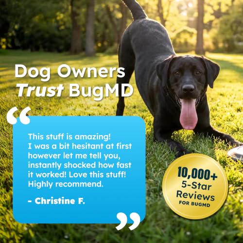 BugMD Flea and Tick Spray for Dogs - Kills & Repels on Contact