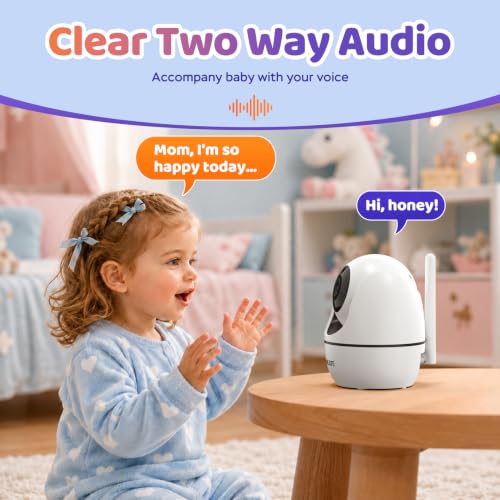 ANMEATE 6" Video Baby Monitor with Camera and Audio No WiFi