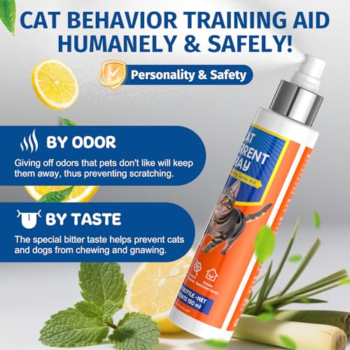 Cat Deterrent Spray, Cat Deterrent for Furniture Protection, Pee Spraying