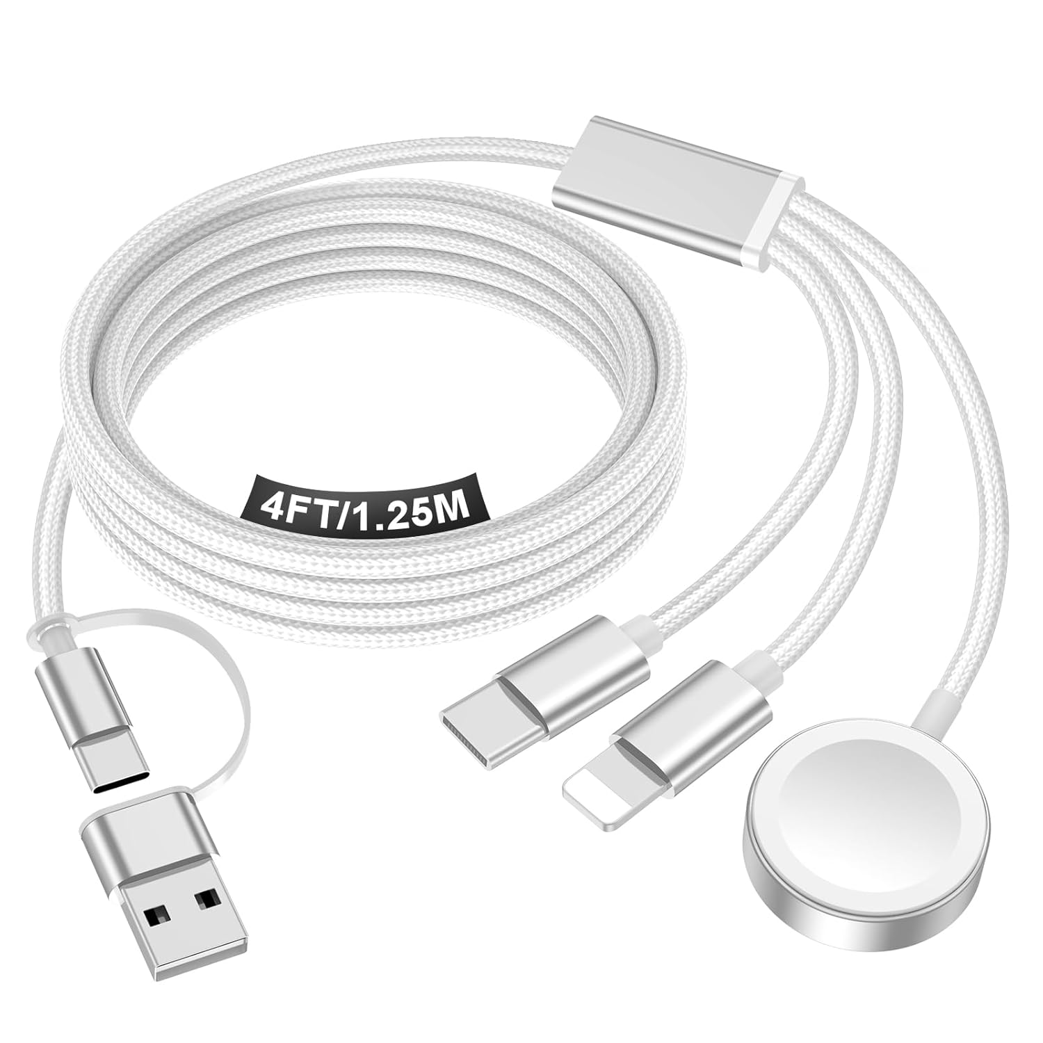 Travel Essentials for Apple Watch Charger,iPhone Charger,3 in 2 Type
