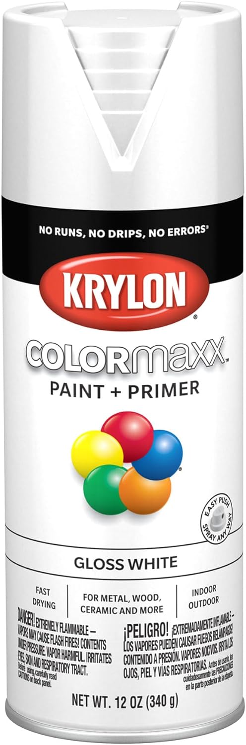 Krylon K05545007 COLORmaxx Spray Paint and Primer for Indoor/Outdoor Use