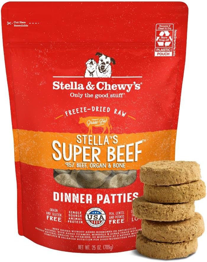 Stella & Chewy's Freeze-Dried Raw Dinner Patties - Beef Recipe - High Protein