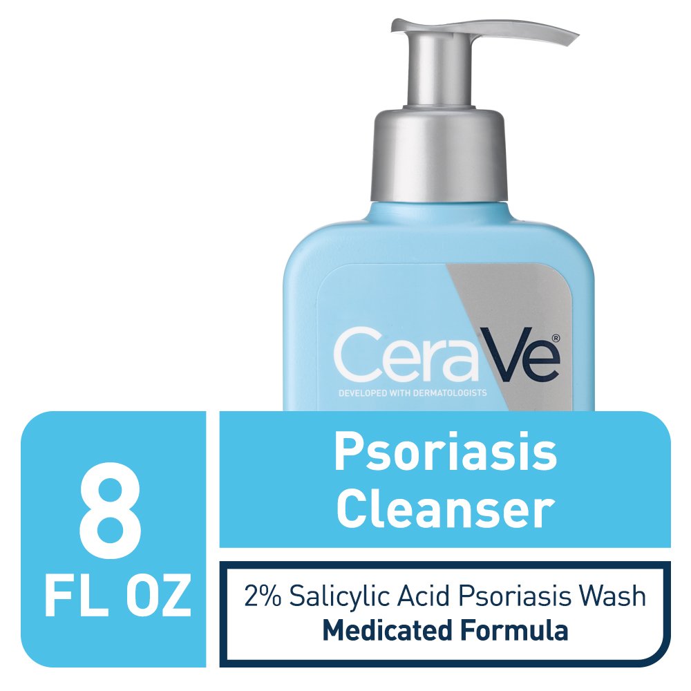 CeraVe Cleanser for Psoriasis Treatment, With Salicylic Acid for Dry Skin
