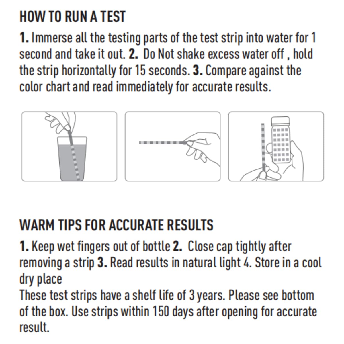 EASYTEST 7-Way Pool Test Strips, 150 Strips Water Chemical Testing for Hot