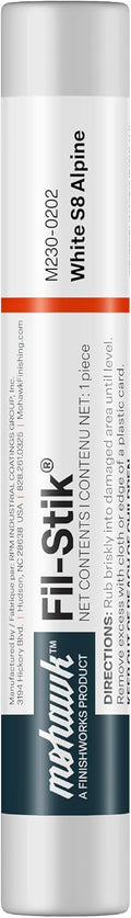 Mohawk Fil-Stik, Wax Putty Stick for Wood Repair, White S8 Alpine, M230-0202