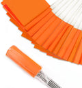 Zozen 50Pack Fluorescent Orange Marking Flags, Writable/15x4x5 Inch, Yard
