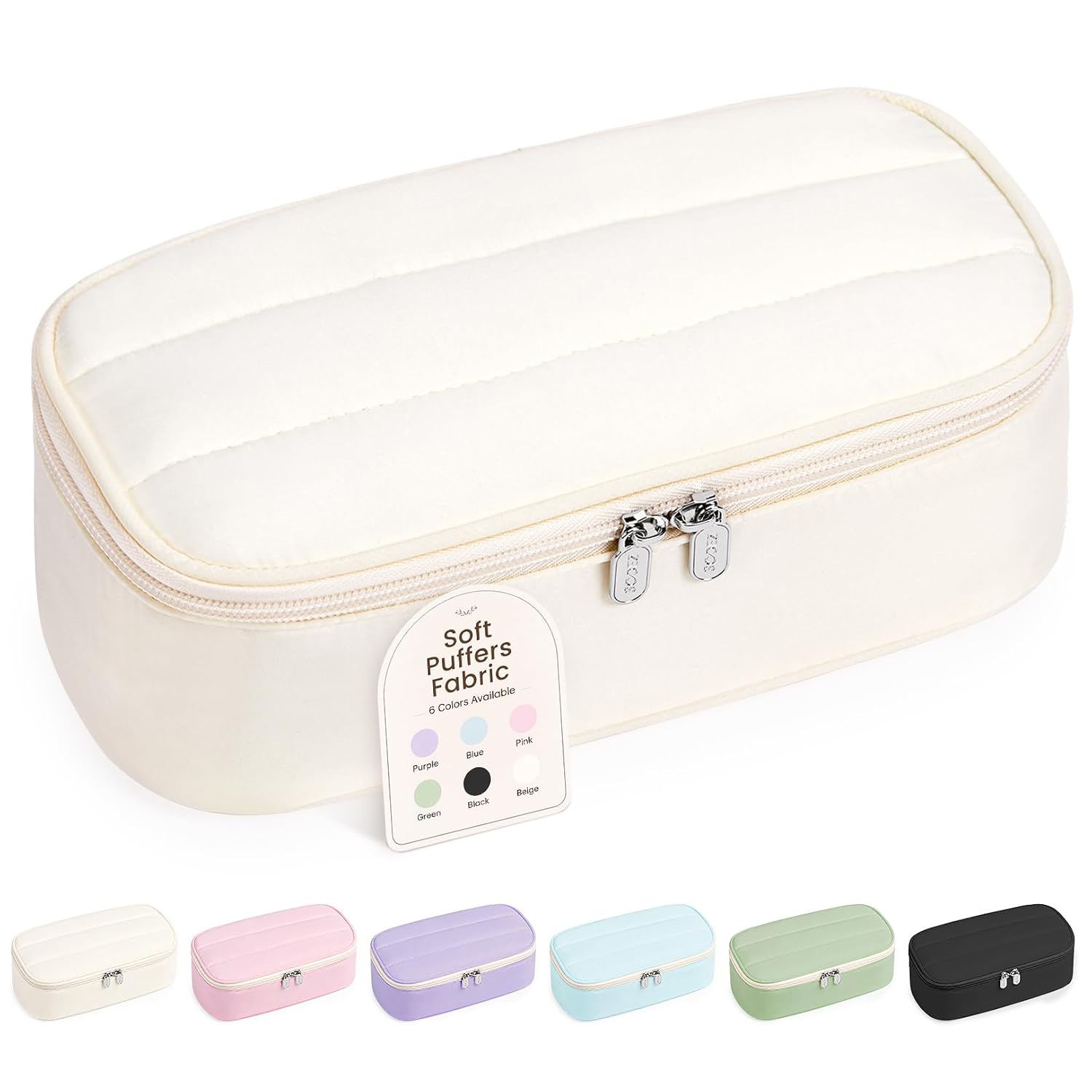 Sooez Cute Pencil Case, Soft Puffers Pencil Pouch, Large Pen Pencil Bag