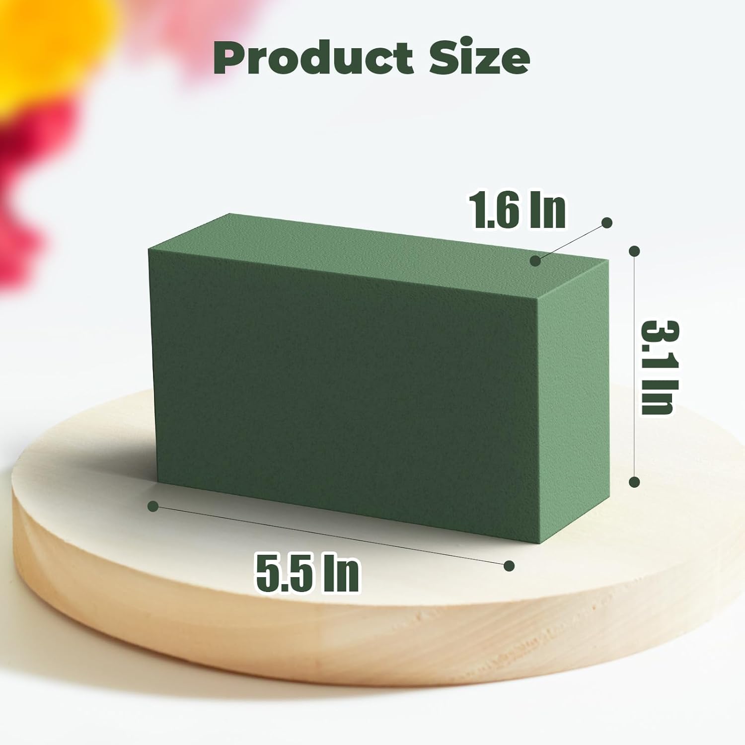 Upgraded 6 Pack Floral Flower Foam Blocks, Green Plant Foam for Flower