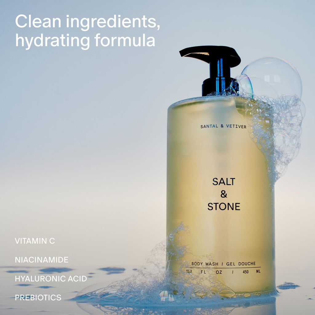 Salt & Stone Body Wash with Antioxidants for Deep Moisture