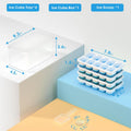 DOQAUS Ice Cube Tray with Lid and Bin - 4 Pack Silicone Ice Cube Trays for