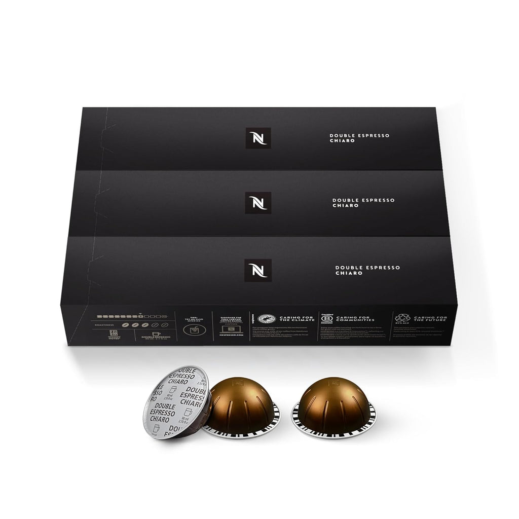 Nespresso Capsules Vertuo, Double Espresso Chiaro, Medium Roast Espresso