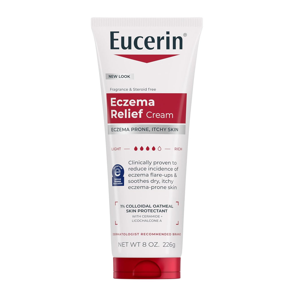 Eucerin Eczema Relief Cream, Full Body Lotion, Moisturizing Eczema Cream with